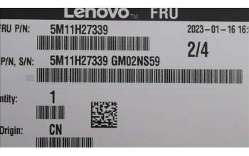 Lenovo 5M11H27339 MECH_ASM KBD Cc ENG BKLT(LTN)US BK