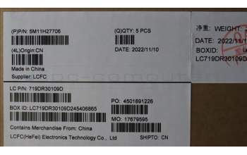 Lenovo 5M11H27706 MECH_ASM KBD Cc JPN BKLT(CHY) JP WWBK