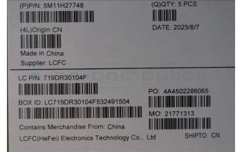 Lenovo 5M11H27748 MECH_ASM KBD Cc SWS BKLT(SUN) UK WWBK