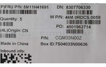 Lenovo 5M11H41691 MECH_ASM WLAN C-Cvr+SPA KB ASM,CHY