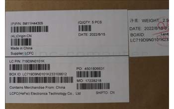 Lenovo 5M11H44305 MECH_ASM GRP KBD BZL,HBW,WL,DB,SUN