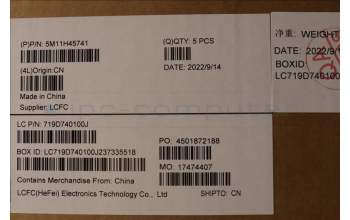 Lenovo 5M11H45741 MECH_ASM KBD BZL,WL,GY,CHY,NOR