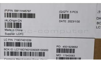 Lenovo 5M11H45797 MECH_ASM KBD BZL,WW,GY,CHY,UKR