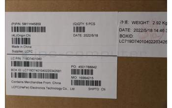 Lenovo 5M11H45859 MECH_ASM KBD BZL,WW,GY,SRX,UK