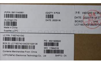 Lenovo 5M11H45861 MECH_ASM KBD BZL,WW,GY,SRX,JPN