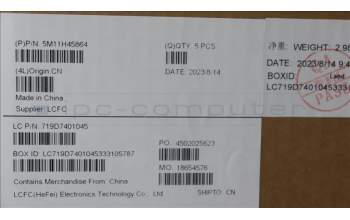 Lenovo 5M11H45864 MECH_ASM KBD BZL,WW,GY,SRX,THAI