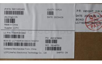 Lenovo 5M11H52400 MECH_ASM KBD Cc LA SPA BKLT(CHY) UK GY