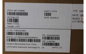 Lenovo 5M11H58982 MECH_ASM KBD CCvr EURO ENG BKL(SRX)US BK