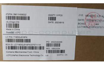 Lenovo 5M11H59022 MECH_ASM KBCVR 058FRA BKL(PMX)FPR UK BK