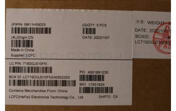 Lenovo 5M11H59025 MECH_ASM KBD CCvr ARA BKL(PMX)FPR US BK