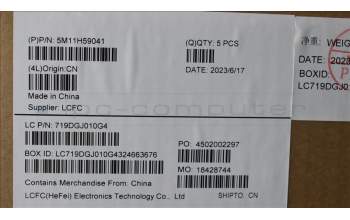 Lenovo 5M11H59041 MECH_ASM KBD CCvr GER BKL(TRI)FPR UK BK