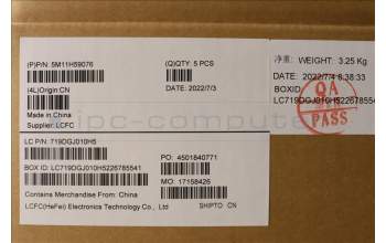 Lenovo 5M11H59076 MECH_ASM KBD CCvr SWS BKL(PMX)FPR UK BK