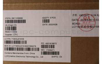 Lenovo 5M11H59082 MECH_ASM KBD CCvr UK BKL(PMX)FPR UK BK