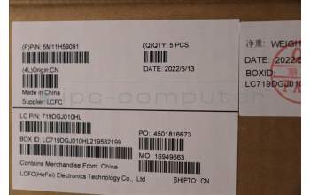 Lenovo 5M11H59091 MECH_ASM KBD CCvr BUL BKL(PMX)FPR UK BK