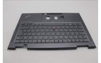 Lenovo 5M11H62209 C-Cover with keyboard, Canadian French 058, Grey, Backlight, Fingerprint, UK