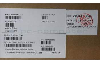 Lenovo 5M11H62243 MECH_ASM BL KB GY FPR ENG SRX