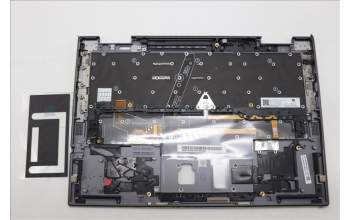 Lenovo 5M11H62327 C-Cover with keyboard, Spanish, Grey, Backlight, Fingerprint, UK