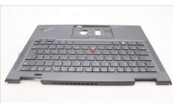 Lenovo 5M11H62404 C-Cover with keyboard, Estonian, Grey, Backlight, FingerPrint, WWAN, UK