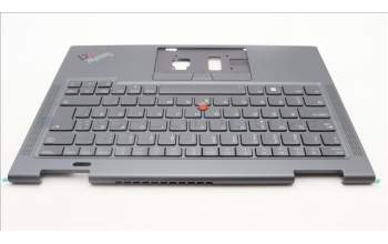 Lenovo 5M11H62490 C-Cover with keyboard, Swedish/Finnish, Grey, Backlight, WWAN, Fingerprint, UK