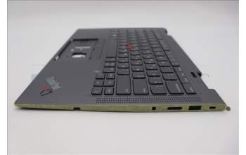 Lenovo 5M11H62518 C-Cover with keyboard, Ukraine, Grey, Backlight, FingerPrint, WWAN, US