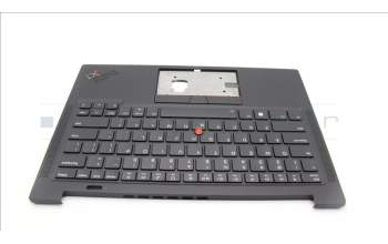 Lenovo 5M11H62608 C-Cover with keyboard, USA English, Black, Backlight, Fingerprint, US