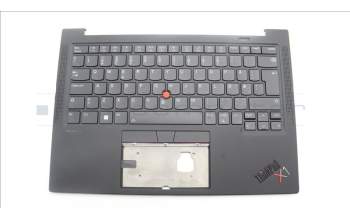 Lenovo 5M11H62678 C-Cover with keyboard, Norwegian, Black, Backlight, Fingerprint, UK