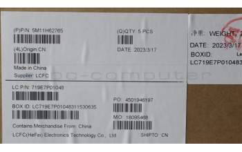 Lenovo 5M11H62765 MECH_ASM BL KB BK FPR WW ENG CHY