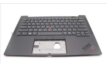 Lenovo 5M11H62773 C-Cover with keyboard, US English Euro, Black, Backlight, Fingerprint Reader, US