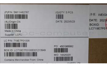 Lenovo 5M11H62787 C-Cover with keyboard, Greek, Black, Backlight, Fingerprint, WWAN, US