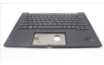 Lenovo 5M11H62787 C-Cover with keyboard, Greek, Black, Backlight, Fingerprint, WWAN, US