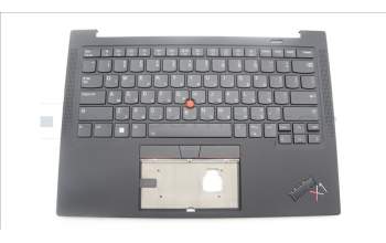 Lenovo 5M11H62789 C-Cover with keyboard, Hebrew, Black, Backlight, Fingerprint, WWAN, US