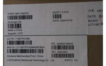 Lenovo 5M11H62791 MECH_ASM BL KB BK FPR WW HBW SRX