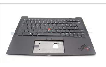Lenovo 5M11H62807 C-Cover with keyboard, Italian, Black, Backlight, Fingerprint, WWAN, UK