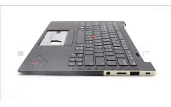 Lenovo 5M11H62816 C-Cover with keyboard, Korean, Black, Backlight, Fingerprint Reader, US