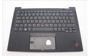 Lenovo 5M11H62830 C-Cover with keyboard, Portuguese, Black, Backlight, WWAN, Fingerprint, UK