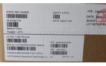 Lenovo 5M11H62856 C-Cover with keyboard, Traditional Chinese, Black, Backlight, Fingerprint Reader, US