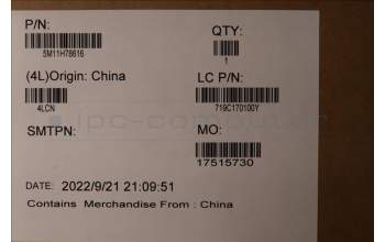 Lenovo 5M11H78616 MECH_ASM 14WUXGA,AR,IR,HPD,GY,MUT/BOE