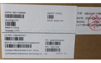 Lenovo 5M11H88998 C-Cover with keyboard, German, Black, UK