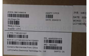 Lenovo 5M11H94314 C-Cover with keyboard, Norwegian, Black, UK