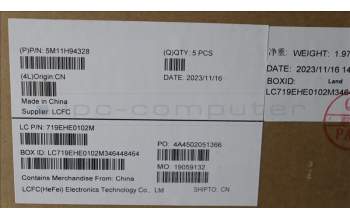 Lenovo 5M11H94328 C-Cover with keyboard, Spanish, Black, UK