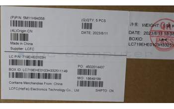 Lenovo 5M11H94358 MECH_ASM BL KB BK MG ARA LTN