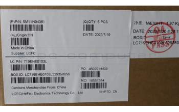 Lenovo 5M11H94361 C-Cover with keyboard, Belgian, Black, Backlight, UK