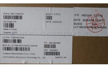 Lenovo 5M11H94379 C-Cover with keyboard, USA English, Black, Backlight, US