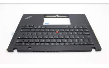 Lenovo 5M11H94382 C-Cover with keyboard, Estonian, Black, Backlight, UK