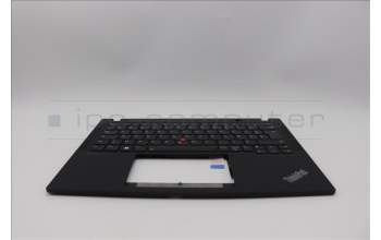 Lenovo 5M11H94388 C-Cover with keyboard, French, Mineral Grey, Backlight, US