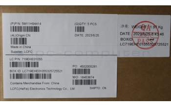 Lenovo 5M11H94414 C-Cover with keyboard, Japanese, Black, Backlight, JP