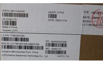 Lenovo 5M11H94429 C-Cover with keyboard,Nordic,Black,Backlight