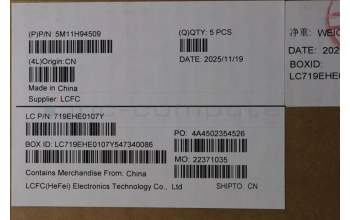 Lenovo 5M11H94509 BL KB BK MG WW GER PMX