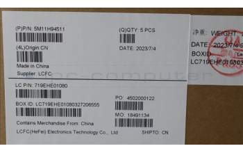 Lenovo 5M11H94511 MECH_ASM BL KB BK MG WW GRE LTN