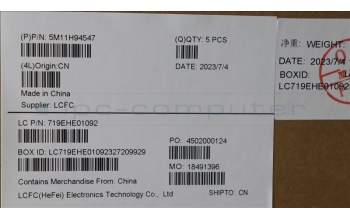 Lenovo 5M11H94547 MECH_ASM BL KB BK MG WW POR LTN